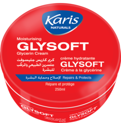 Karis Naturals Moisturising Glysoft - Glycerin Cream - Moisturizes the Deepest Driest Layers of Skin - Repairing Cracks and Protects Them for Long Hours- 250 ml