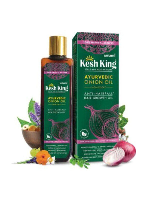 

Emami- Kesh King Ayurvedic Onion Oil - Complete Solution For Hair Related Problems - Protecting And Nourishing The Hair -100 ml