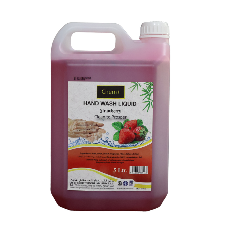 Chem+ Hand Wash Liquid - Strawberry - Effectively Cleanses your Hand - 5 L