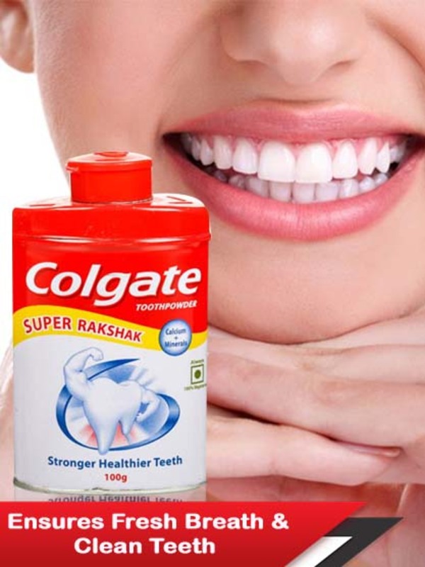 Colgate Tooth Powder - Super Rakshak - For Stronger & Healthier Teeth - Enriched with Calcium & Minerals - 100 g