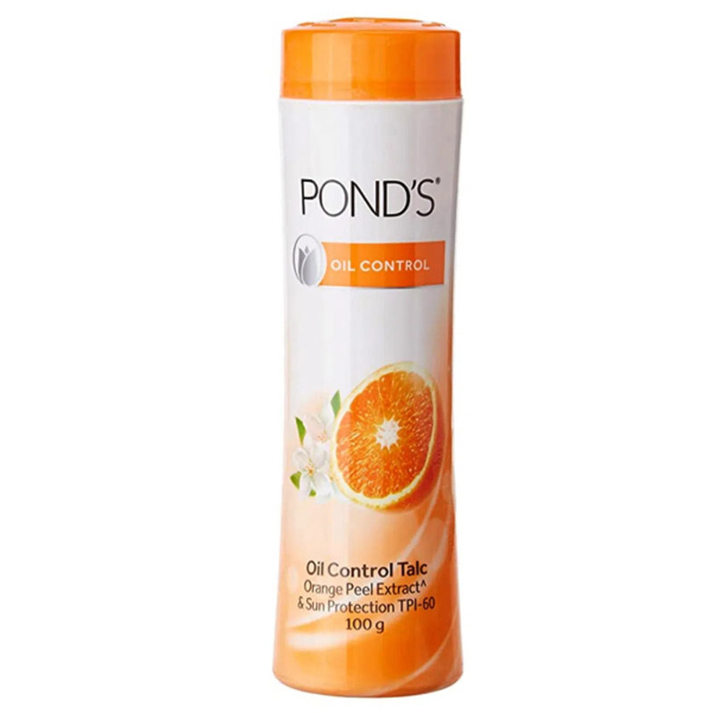 Pond's Oil Control Talc Orange Peel Extract & Sun Protection TPI-60 - Body Powder - Safe & Natural - 100 g