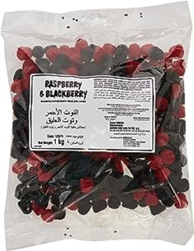 Sweet Factory Raspberry & Blackberry - Burst of Natural Fruit Flavors  - Can be used for Any Parties, Candy Buffet & Ice Cream Toppings - 1 kg