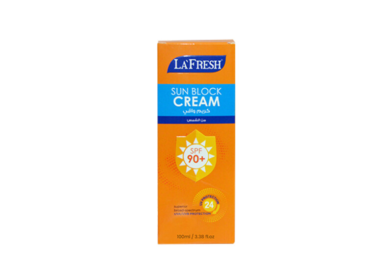 

La Fresh Sun Block Cream With SPF 90+ - Protect Skin from Ultraviolet Rays - Restores Damage Skin For All Normal to Dry Skin - 100 ml