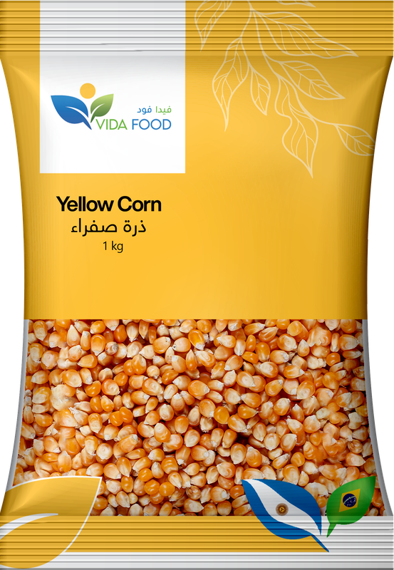 Vida Food Yellow Popcorn - Made from non-GMO corn and Natural - Tasty Treat Anytime - 1 kg