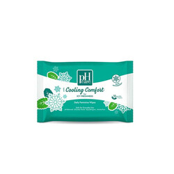 pH Care Cooling Comfort for Icy Freshness - Daily Feminine Wipes - with Activecool - Safe for Everyday Use - pH Balanced - 10 Gentle Wipes