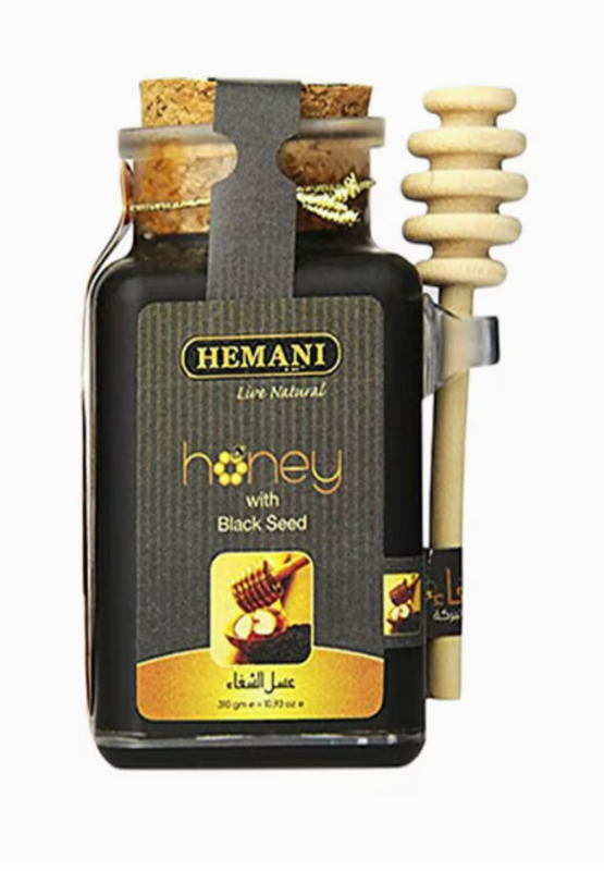 Hemani Honey with Blackseed Premium Pure Organic Honey Rich in Nutrients, Minerals, Energy 450 gms