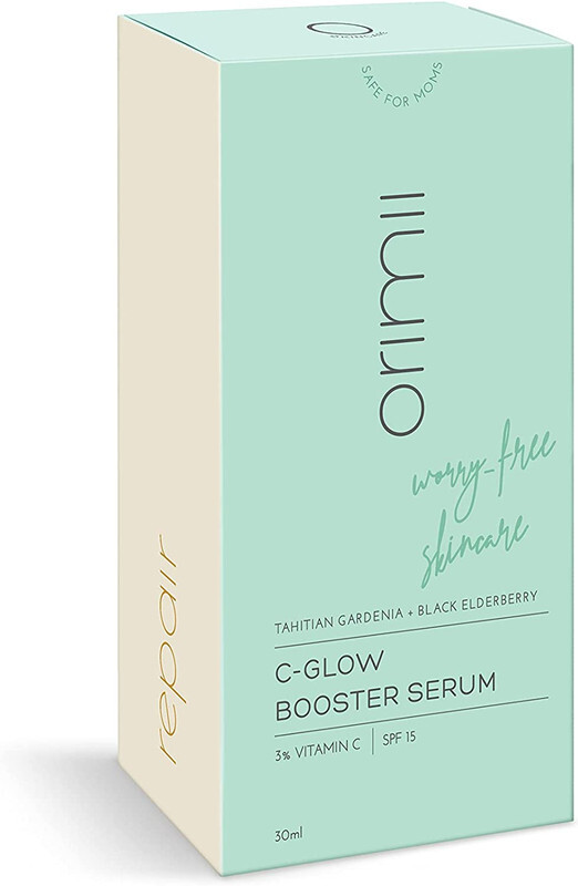 Orimii C-Glow Booster Serum 3% Vitamin C Artificial Fragrance and Dye Free Improve Skin Tone Tahitian Gardenia, Elderberry 30ml