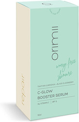 Orimii C-Glow Booster Serum 3% Vitamin C Artificial Fragrance and Dye Free Improve Skin Tone Tahitian Gardenia, Elderberry 30ml