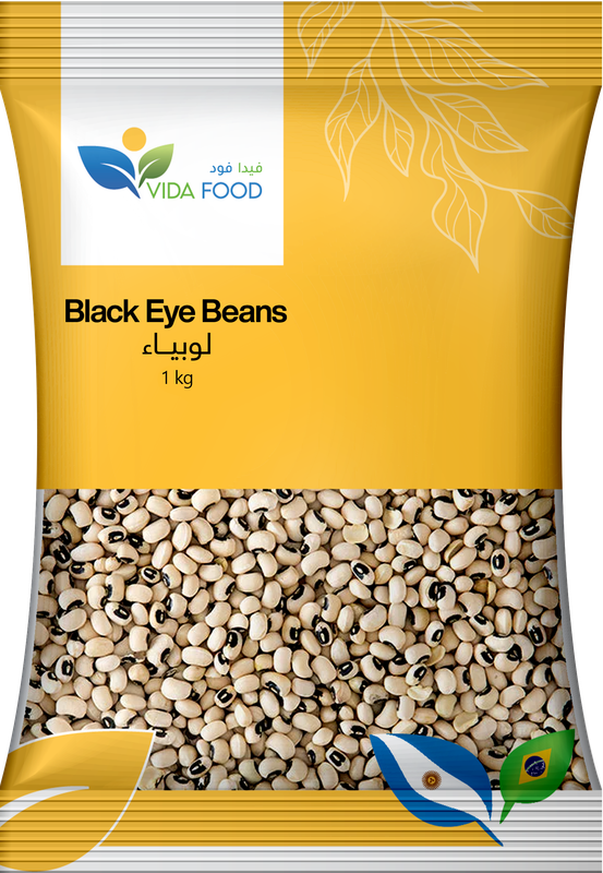 Vida Food Black Eye Beans - Free from GMO and Natural - Rich with Protein, Fiber, Vitamins & Minerals - 1 kg