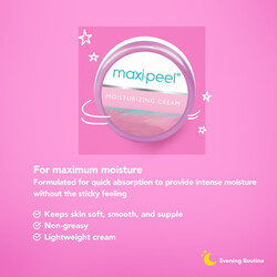 Maxipeel Moisturizing Cream - Skin Hydration - Lightweight and Non-Greasy Formula - For Night Use - 25g