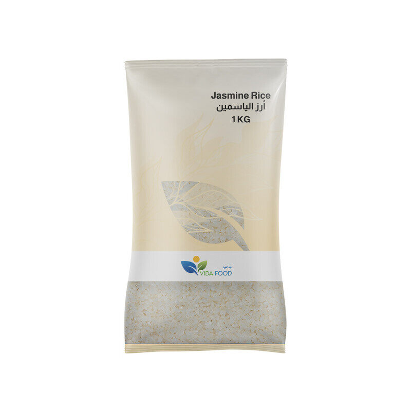 

Vida Food Jasmine Rice - Long Grain with Floral Aroma - Commonly Use in Thai and Vietnamese Dishes - 1kg