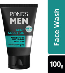 Pond's Men Acne Solution Facial Foam - Acne Defense & Oil Fighter - 100 g