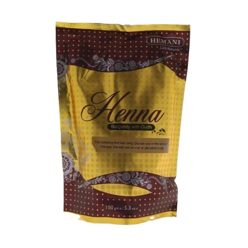 

Hemani Henna Burgundy with Oud For Hair - Natural Ingredients - Long-lasting Color - 150 gm