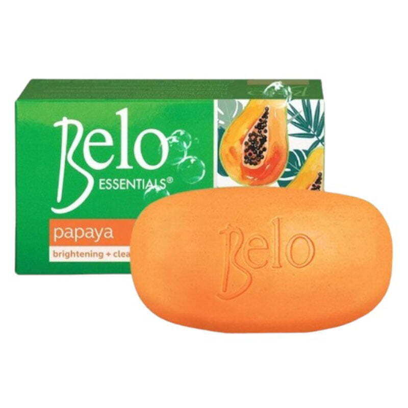 

Belo Essentials Papaya Brightening + Clearing - Helps Reduce the Size & Growth of Pimples - Naturally Slough Off Dead Skin Cells - 135g
