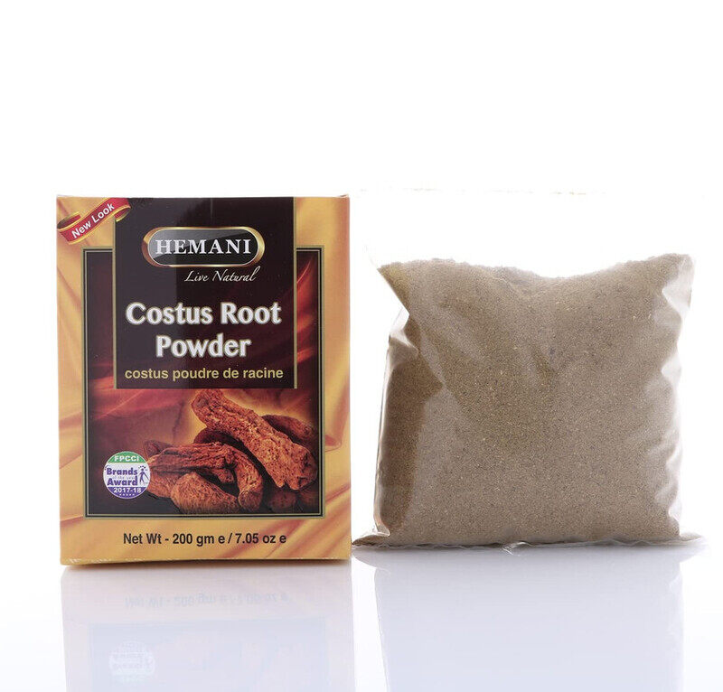 

Hemani Costus Root Powder - Relieving Fever, Cough and Stomach Ache - Used in DIY Skincare Formulations - 200 Grams