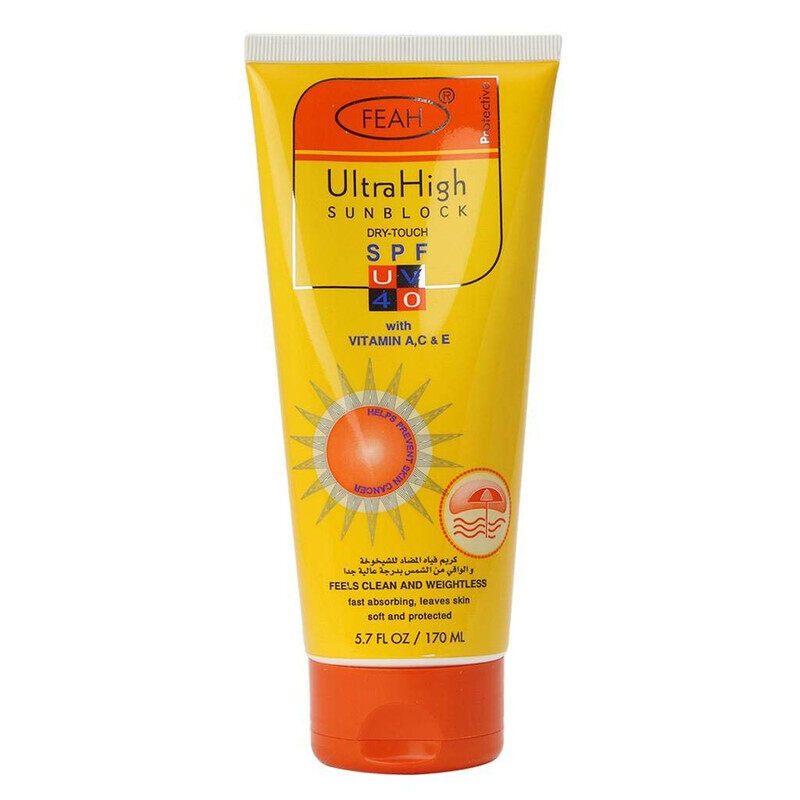 

Feah Ultra High Sunblock Cream Dry-Touch- With SPF UV-40 with Vitamin A, C & E - Prevent Skin from Ultraviolet Rays - Restores Damage Skin - Feels Cle