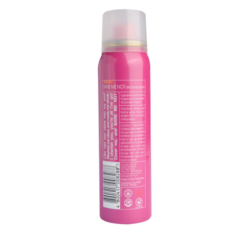 Bench Deodorant Body Spray Bare Me Not Combines Various Aromatic Elements Long Lasting Scent 100 ML