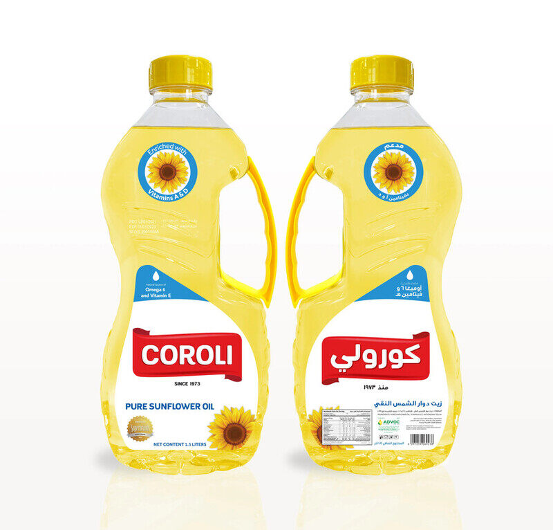 

Coroli Sunflower Oil 1.5 Liters - Pack of 2