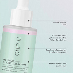 Orimii No-Salicylic Clarifying Serum 30ml Fighting Acne and Acne Marks Soothes Redness Regulating Sebum Production to Prevent Breakouts 30ml