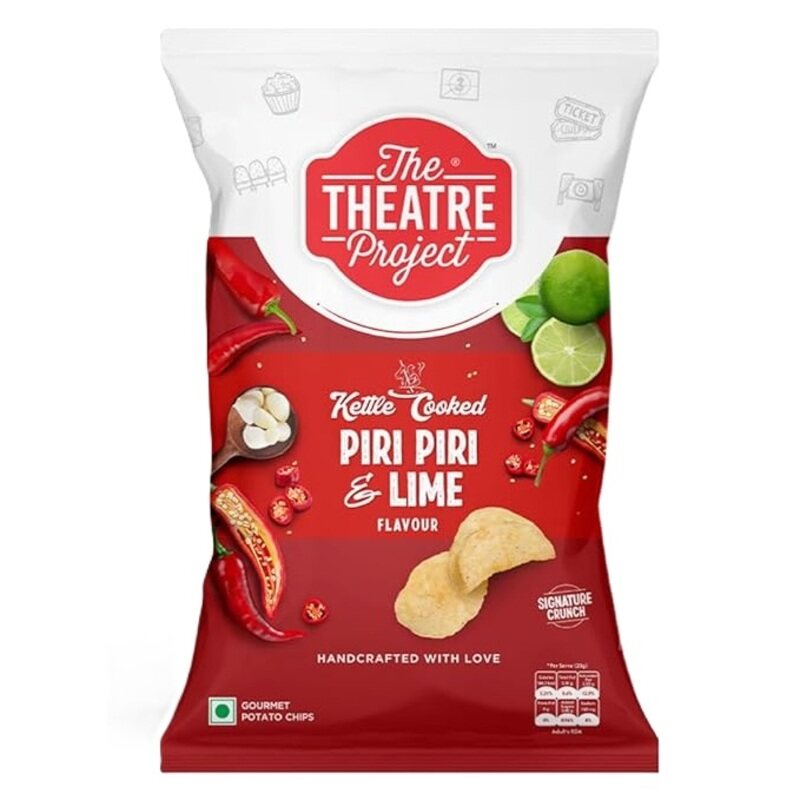 

The Theater Project The Theatre Project Piri Piri & Lime Kettle Cooked Potato Chips - Crispy & Crunchy Chips - 42 g