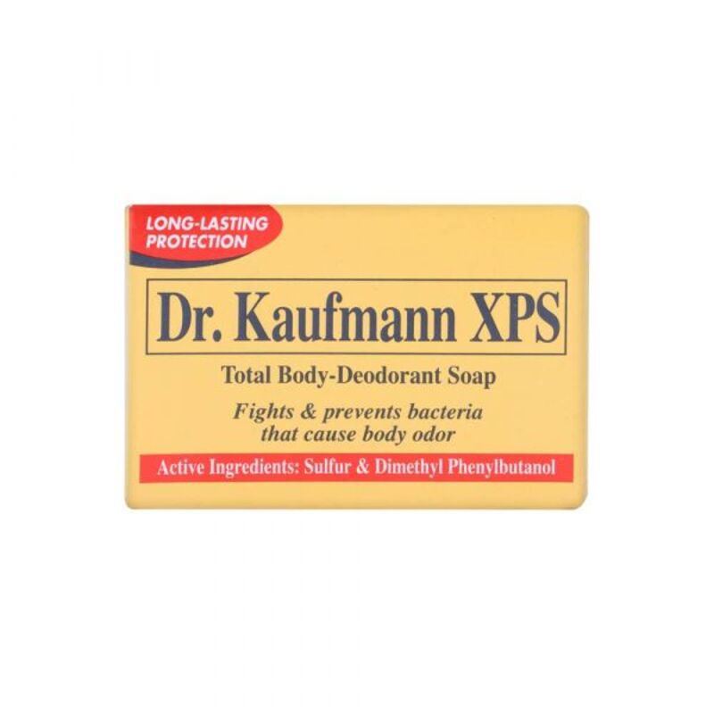 Dr Kaufmann XPS Total Body Deodorant Soap Fights and Prevents Bacteria That Cause Body Odor Long Lasting Protection With Sulphur and Dimethyl Phenylbutanol 80 g