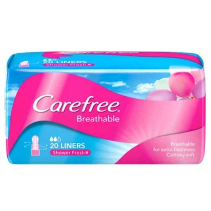 

Carefree Breathable Shower Fresh - For Extra Freshness Cottony Soft - 20 Liners