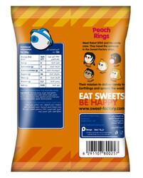 Sweet Factory Peach Rings - Sugar Coated - Chewy & Gummy Texture - Gluten-Free - 160 gm