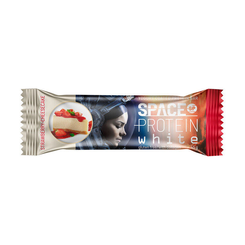 

Space Protein Yougurt Coated Strawberry Cheesecake - Gluten Free - With Collagen - 45 g