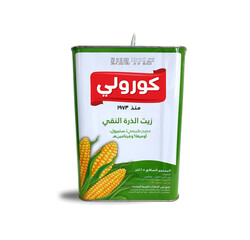 Coroli Corn Cooking Oil Tin, 2.5 Liters Enriched with Vitamin A and D Zero Trans Fat Natural Source of Vitamin E Cooking of Variety of Curries, Fried Foods, Noodles, Spaghetti and More