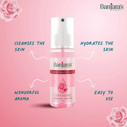 Banjara's Rose Water Gel Spray - Alcohol & Paraben Free - Oil Free Moisturizer - 100 ml