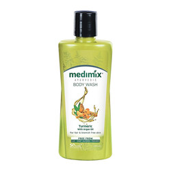 Medimix Ayurvedic Body Wash - Free From Sles, Soap, Alcohol and Paraben for Fair and Blemish Free Skin Turmeric with Argan Oil - 300ml