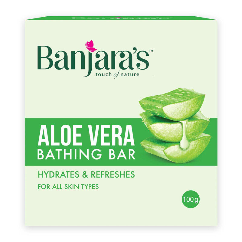 

Banjara's Aloe Vera Bathing Bar - Cleanses, Hydrates & Refreshes - For All Skin Types - 100g