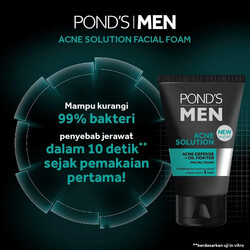 Pond's Men Acne Solution Facial Foam - Acne Defense & Oil Fighter - 100 g