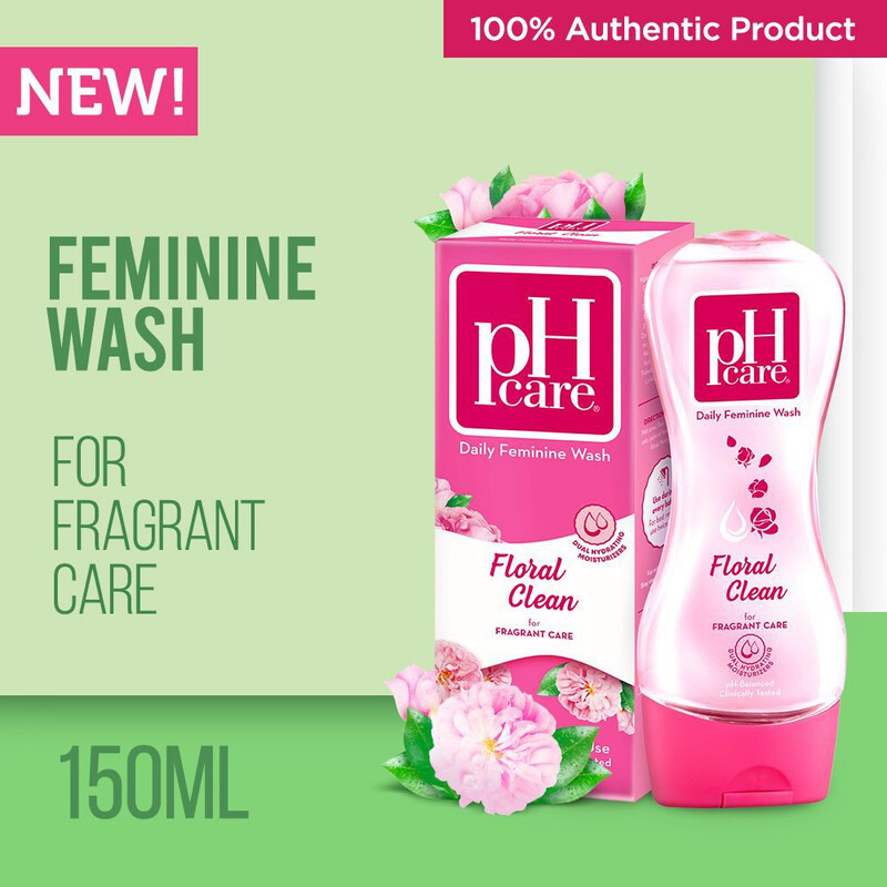 pH care Daily Feminine Wash Floral Clean  - For Fragrant Care - Dual Hydrating Moisturizer - Safe for Everyday Use - pH-Balanced & Clinically Tested - 150ml