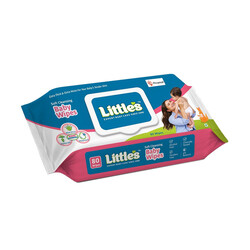 Little's Soft Cleansing Baby Wipes - With Aloe Vera, Jojoba Oil and Vitamin E - Alcohol Free, Paraben Free, pH Balance & Dermatologically Tested - 80 Wipes 440 g