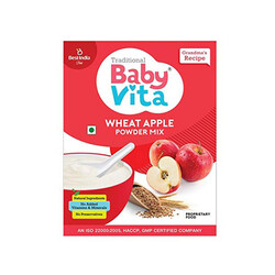 BabyVita Wheat Apple Powder Mix - No Preservatives, No Added Vitamins & Minerals - Natural Ingridients - 300 Grams