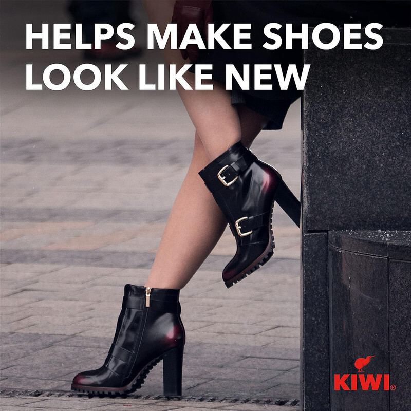 Kiwi Instant Shoe Polish - Black Leather - Easy To Use Liquid Wax Polish - Making It Look Fresher For Long - 75 ml