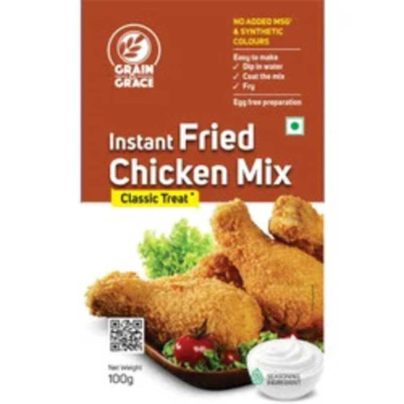 

Grain N Grace Instant Fried Chicken Mix - Classic Treat - Making Fried Chicken Instantly At Home100g