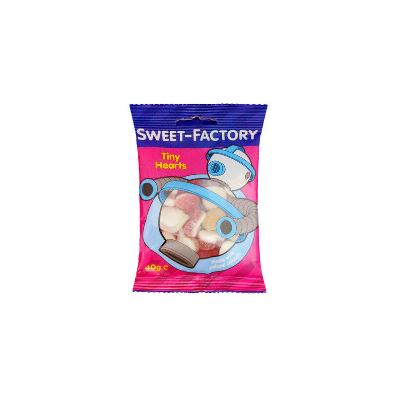 

Sweet Factory Tiny Hearts - Heart-Shaped - Sugar-Coated - Made with Natural Colours - 40 grams