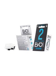 EvoShave Series Reversible 3 Blade Cartridge Refill Razor Blades, 2 Pieces