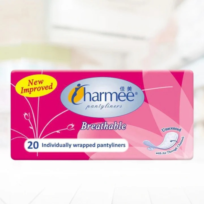 Charmee Pantyliners Breathable Unscented - Cottony Fresh - pH Balanced - 20 Liners