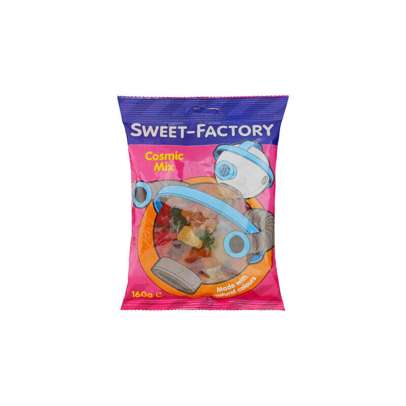 

Sweet Factory Cosmic Mix - Assorted Candies - Vibrant Colors - Made with Natural Colours - 160 grams