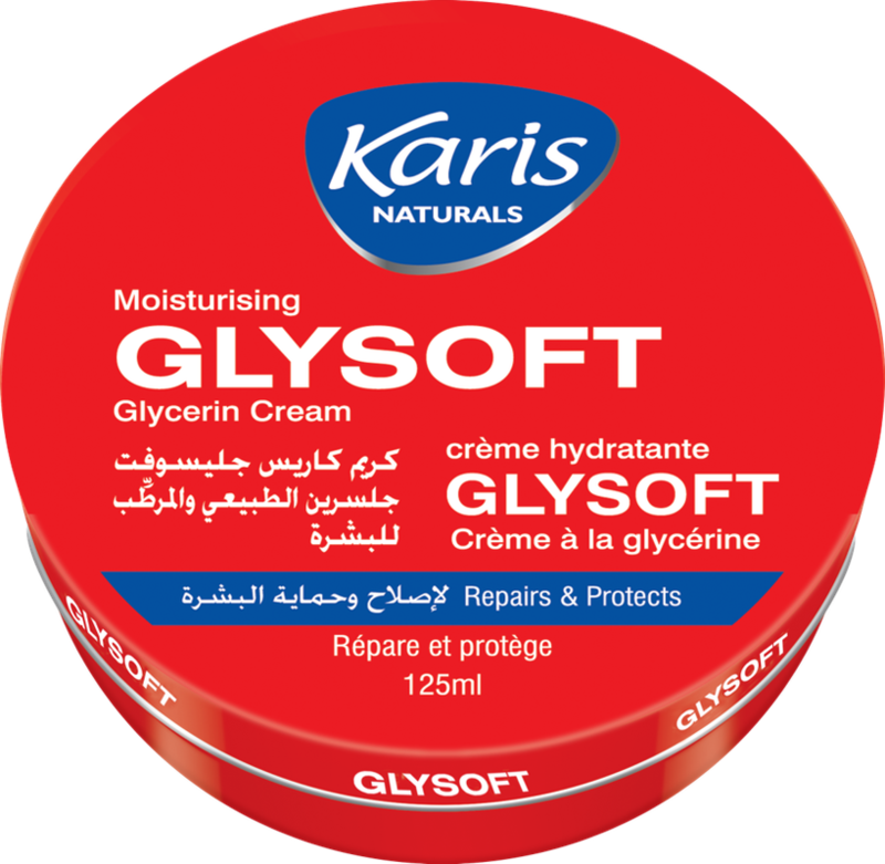 Karis Naturals Moisturising Glysoft- Glycerin Cream- Moisturizes the Deepest Driest Layers of Skin- Repairing Cracks and Protects Them for Long Hours - 125ml
