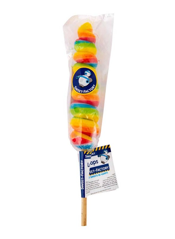 Sweet Factory Spiral Rainbow Hand Made Lollipops, 40g
