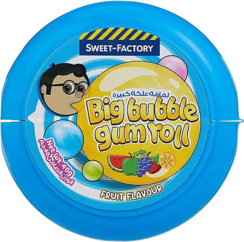 

Sweet Factory Big Bubble Gum Roll - Fruity Flavor- Chewy Companion For Creating Bubbly Fun And Sweet Memories - 40g