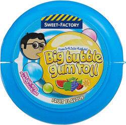 Sweet Factory Big Bubble Gum Roll - Fruity Flavor- Chewy Companion For Creating Bubbly Fun And Sweet Memories - 40g