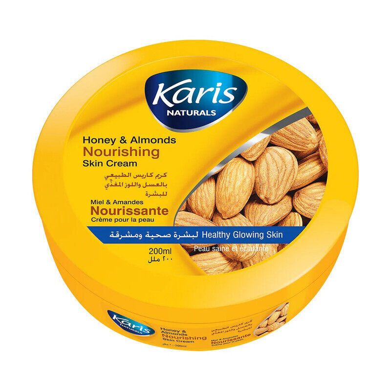 

Karis Naturals Honey & Almonds Nourishing Skin Cream - Improves Skin Texture - Gentle & Non- Greasy - 200 ml