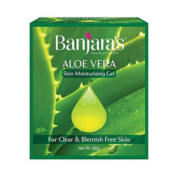 Banjara's Aloe Vera Moisturizing Gel For Hydrated Skin & Hair - Moisturizes, Removes Blemishes & Hydrates Skin - Calms Itchy Scalps & Fights Dandruff - 100 Grams