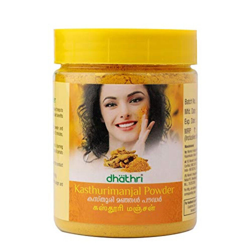 

Dhathri Kasturi Manjal Powder - Reduces Acne & Anti Ageing Remedy - Boost the Skin Complexion - 100 gm