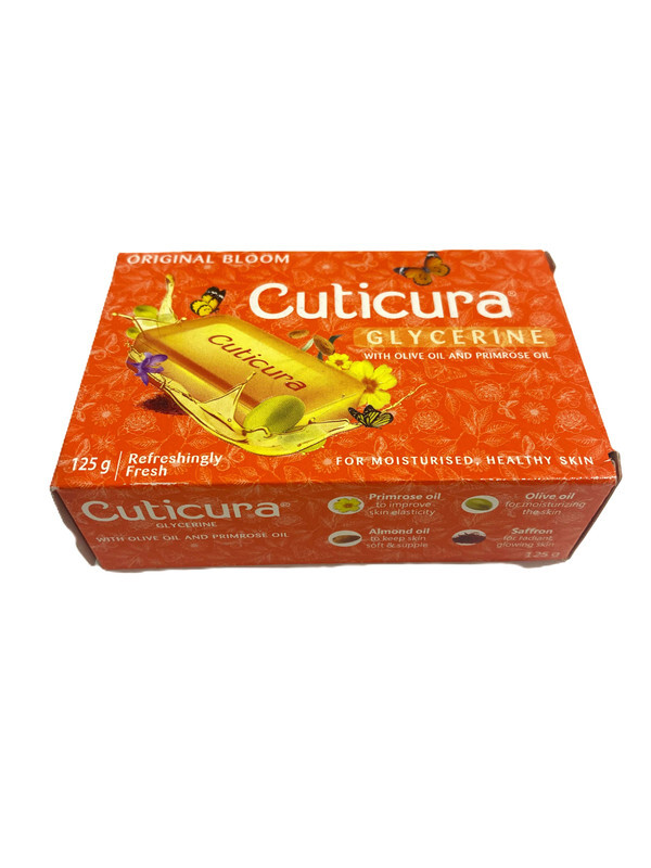 Cuticura Organic Bloom Glycerine with Olive Oil & Primrose Oil - For Moisturising Skin - To Improve Skin Elasticity - 4x125 g